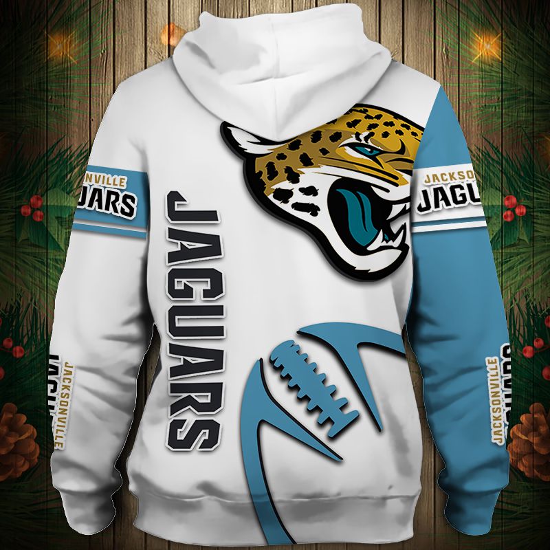 Jacksonville Jaguars Hoodie 3D Printed Balls Zip Hoodie Pullover - Custom All Over Print Hoodie