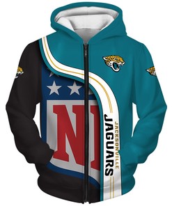 Jacksonville Jaguars Hoodie Pullover Zip Hoodie 3D Graphics - 3D Hoodies For Men Graphic