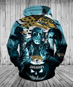 Jacksonville Jaguars Horror Night Halloween Pullover 3D Hoodie Nfl - 3D Printed Hoodies
