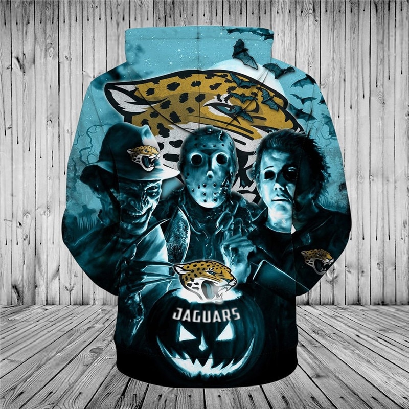 Jacksonville Jaguars Horror Night Halloween Pullover 3D Hoodie Nfl - 3D Printed Hoodies