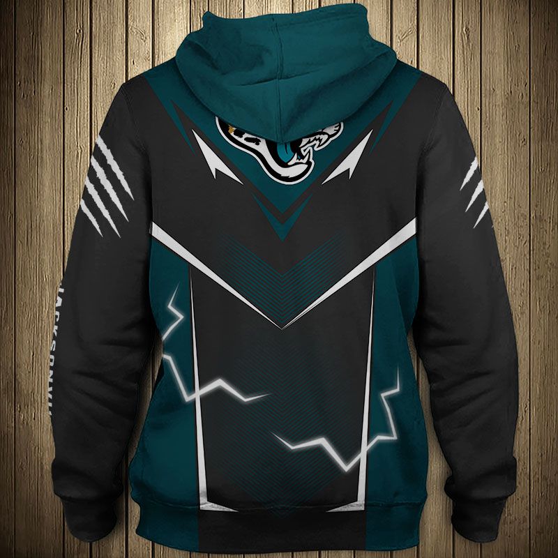 Jacksonville Jaguars Lightning Graphic 3D Hoodie - 3D Hoodies For Men
