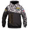 Jacksonville Jaguars Military 3D Zip Hoodie New Season - Gifts For Father'S Day