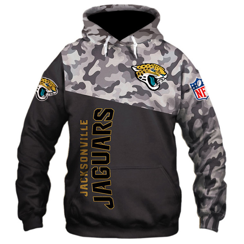 Jacksonville Jaguars Military 3D Zip Hoodie New Season - Gifts For Father'S Day