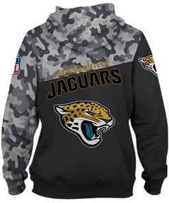 Jacksonville Jaguars Military 3D Zip Hoodie New Season - Gifts For Father'S Day