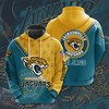 Jacksonville Jaguars Seal Motifs 3D Hoodie - 3D Hoodies With Zippers