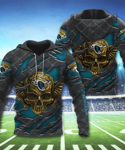 Jacksonville Jaguars Skull 3D Hoodie - Perfect Gift For Fans