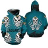 Jacksonville Jaguars Skull For Halloween 3D Printed Hoodie - All Over Print Hoodies For Women
