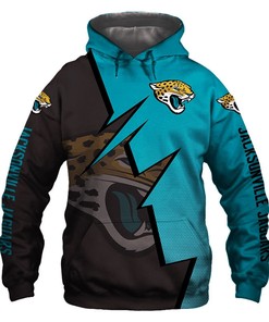 Jacksonville Jaguars Zigzag Graphic 3D Zip Hoodie Gifts For Fans - All Over Print Hoodies For Women