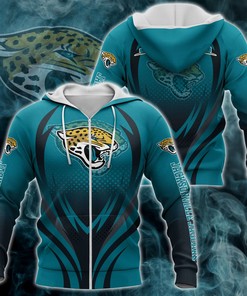 Jacksonville Jaguars Zipper Hoodie 3D Graphic Print - All Over Print Zip Up Hoodie Men