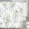 Jacobean Floral Spring Fabric Shower Curtain for Waterproof Bathroom 