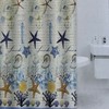 Jacquard Shower Curtain with Sea Stars- A Nautical and yet Elegant Addition to Any Bathroom Decor 