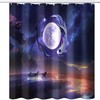 Japanese Anime Yin Yang Horse Fantasy Shower Curtain, Bathtub Bathroom Decor - Waterproof Fabric Curtain