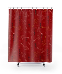Japanese Art Koi Fish Custom Shower Curtain with Cool and Creative Design