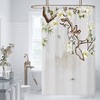 Japanese Birds Resting On Branch Prints Shower Curtain, Beautiful Birds Print For Your Bathroom