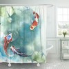 Japanese Carp Fish Waterproof Shower Curtain, Asian Bathroom Decorr 