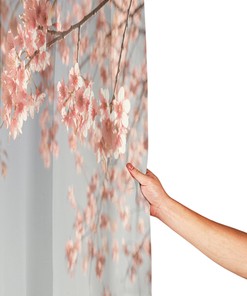 Japanese Cherry Blossom Nature Photography Peach Shower Curtain