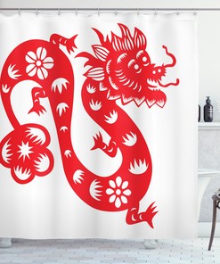 Japanese Dragon Shower Curtain For A Bold And Serene Bathroom
