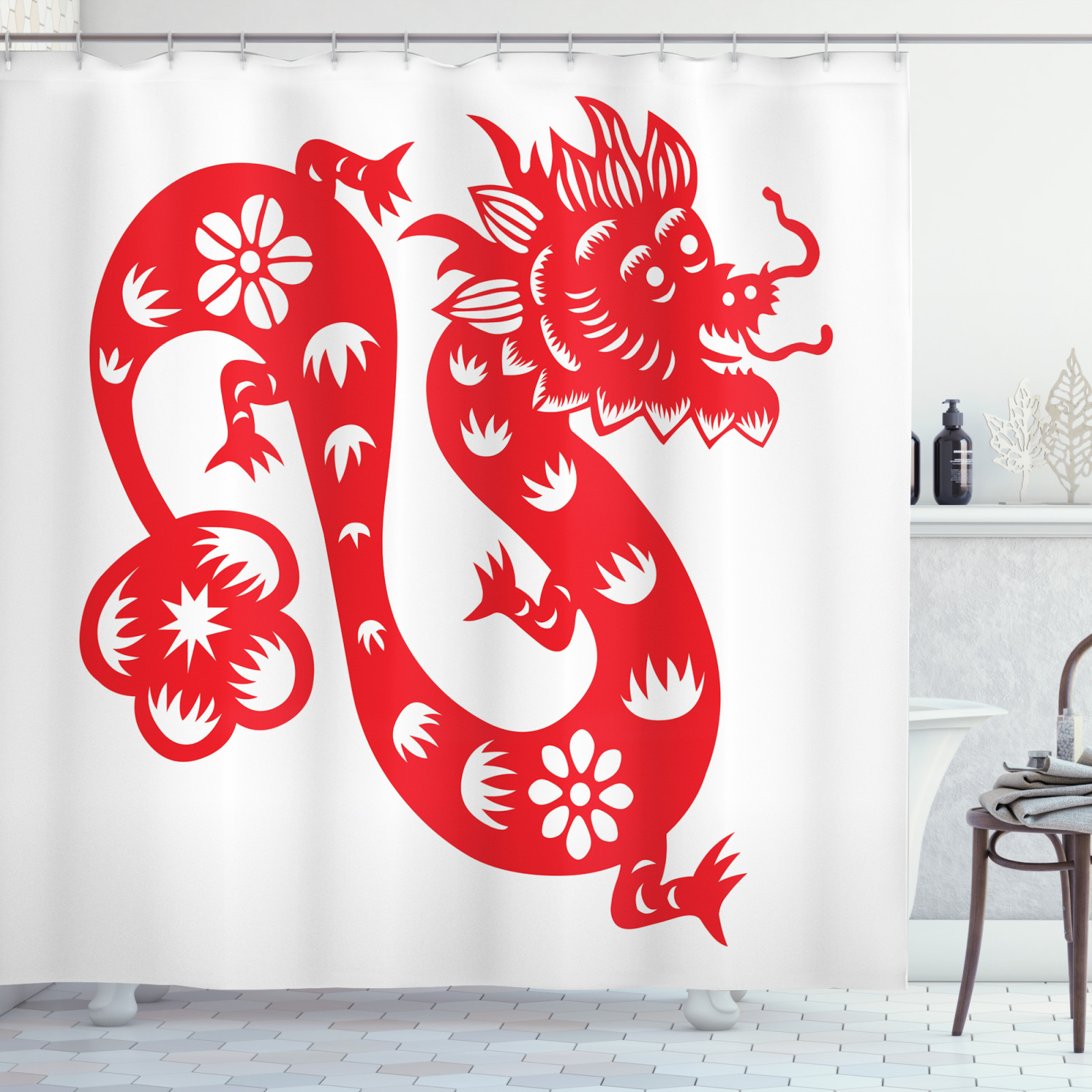 Japanese Dragon Shower Curtain For A Bold And Serene Bathroom - Image 3