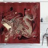 Japanese Dragon Sketch Print Eastern Shower Curtain For Bathroom With Luxury Shower Curtains