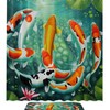 Japanese Koi Fish Carps Waterproof Fabric Shower Curtain for Bathroom Decor
