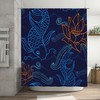 Japanese Koi Fish Shower Curtain with Lotus & Waves, Asian Traditional Art Bathtub Decorative Fabric Waterproof Curtain