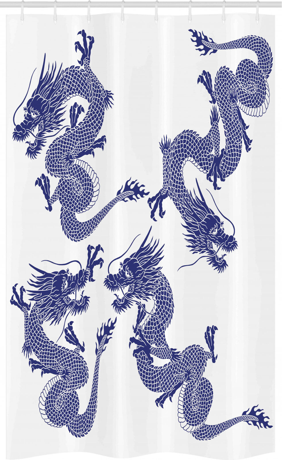 Japanese Noble Monster Dragon Shower Curtain Stable
