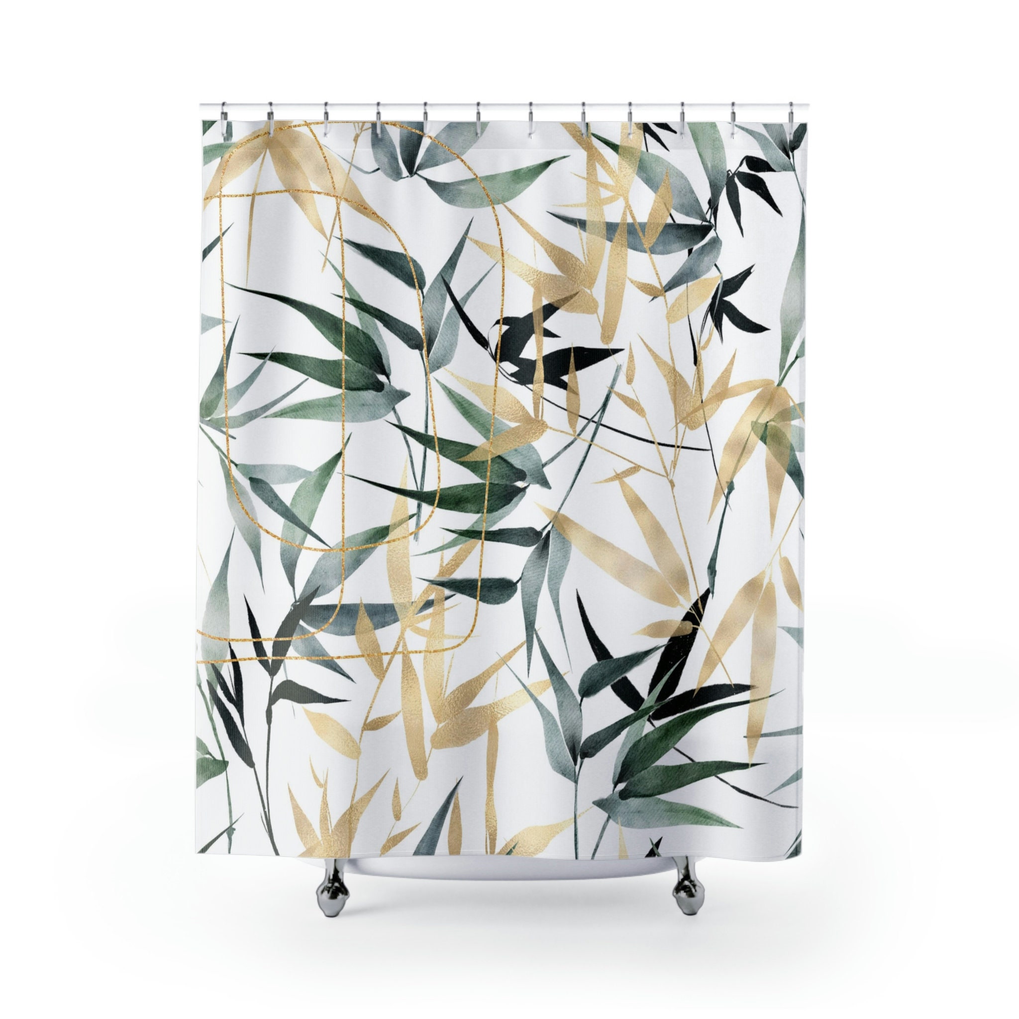 Japanese Style Cat Catching Shark Shower Curtain Fabric for Bathroom Decor