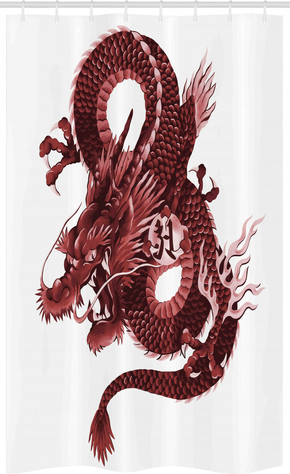 Japanese Style Dragon Shower Curtain Stable
