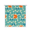 Japanese Style Geometric Art Shower Curtain, Waterproof Bathroom Decor