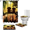 Japanese Style Koi Fish Lotus Flowers Shower Curtain By Charmhome