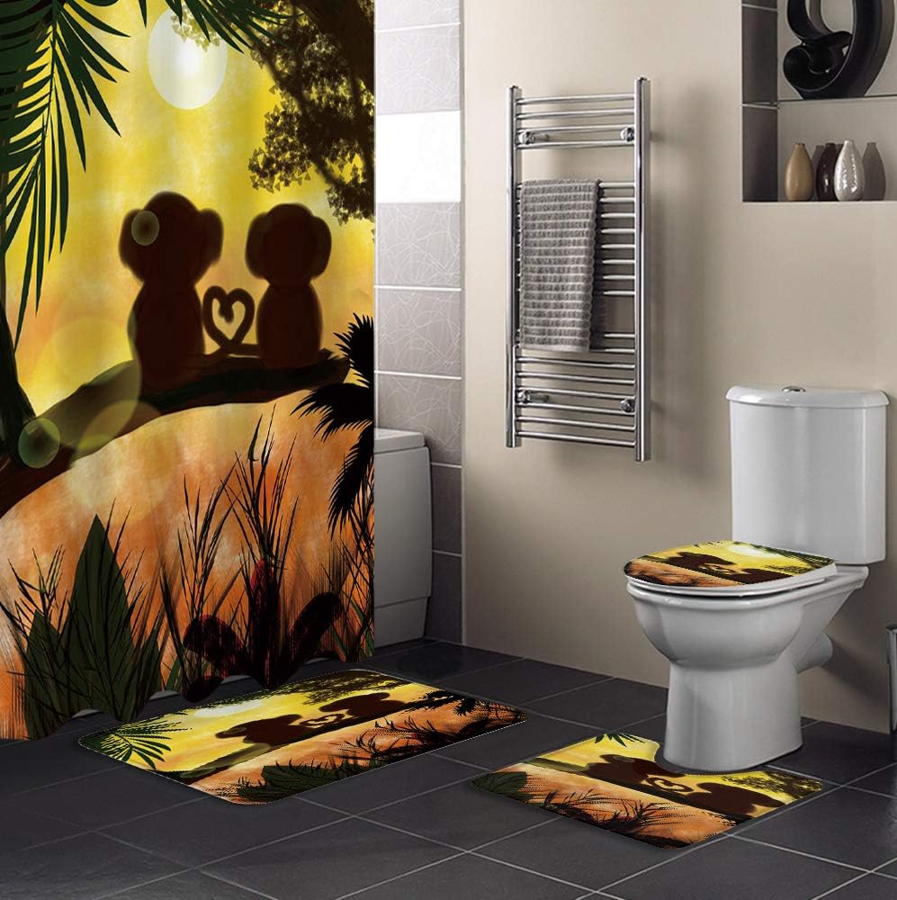 Japanese Style Koi Fish Lotus Flowers Shower Curtain By Charmhome - Image 2