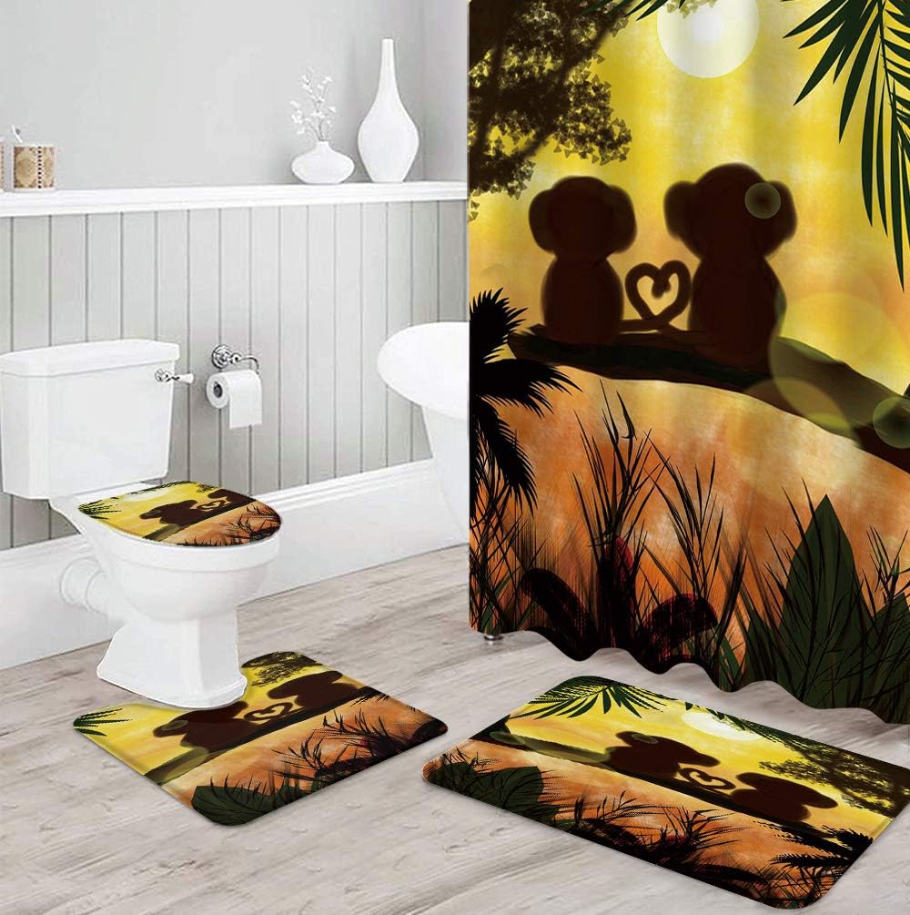 Japanese Style Koi Fish Lotus Flowers Shower Curtain By Charmhome - Image 3