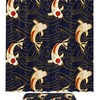 Japanese Style Pattern Fabric Shower Curtain Liner with Koi Fish and Waves, Elegant Bathroom Decor
