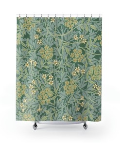 Jasmine Shower Curtain - William Morris Inspired Bathroom Decor
