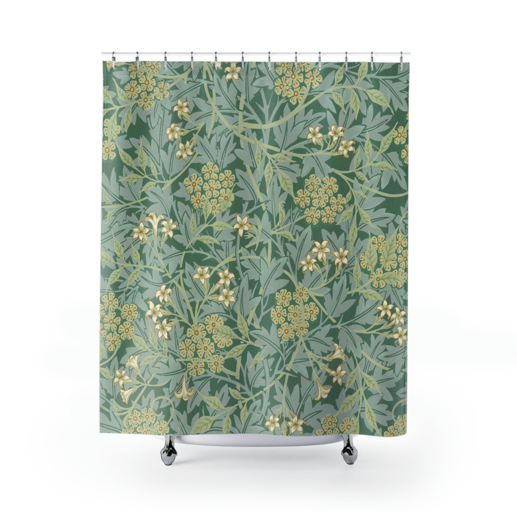 Jasmine Shower Curtain - William Morris Inspired Bathroom Decor