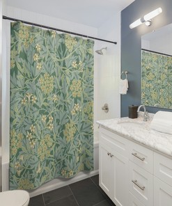 Jasmine Shower Curtain - William Morris Inspired Bathroom Decor