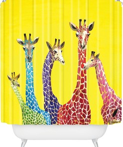 Jellybean Giraffes Shower Curtain By Clara Nilles - A Whimsical Addition To Your Bathroom