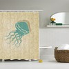 Jellyfish Beach Nautical Summer Tropical Ocean Abstract Shower Curtain