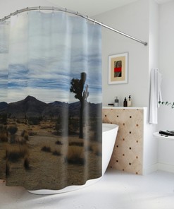 Joshua Tree Shower Curtain for Nature and Scenic Bathroom Decor