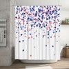 July 4Th American Flag Stars Patriot Shower Curtain Red White And Blue Independence Day Bathroom