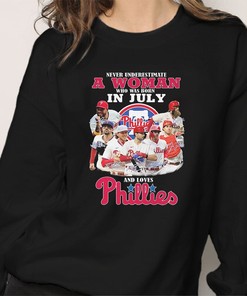 July Born Philadelphia Phillies Lover Woman Signature Shirt, Hoodie, Sweatshirt Fan Gift