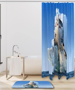 Jump Shark Unique Shower Curtain for a Playful and Bold Look