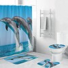 Jumping Dolphin Print Shower for Bathroom Cover for a Nautical and Fun Bathroom Decor