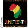 Juneteenth American Freedom Day Africa Ethnic Shower Curtain With Reinforced Buttonholes For Beautiful Bathroom Decor