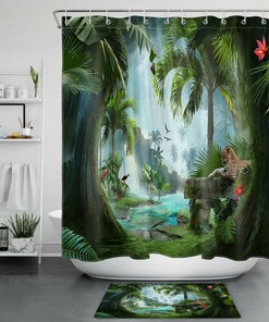 Jungle Adventure Shower Curtain With Exotic Vibes