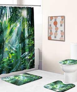 Jungle Adventure Shower Curtain With Quotes