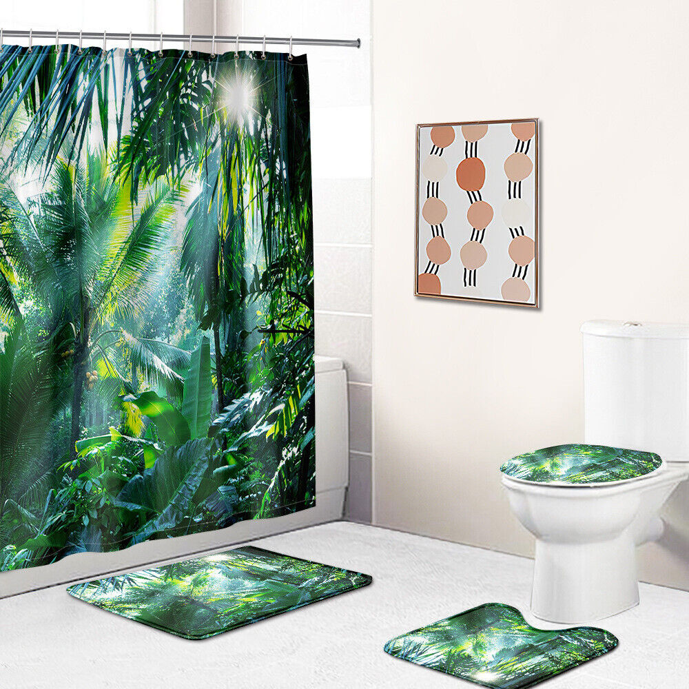 Jungle Adventure Shower Curtain With Quotes