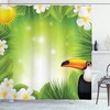 Jungle Adventure: Shower Curtain with Tropical Print for Exotic Bathroom Decor