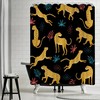 Jungle Animal Bath Curtain with Rustic Black Elk Moose Deer Bear Design for Bathroom Decor