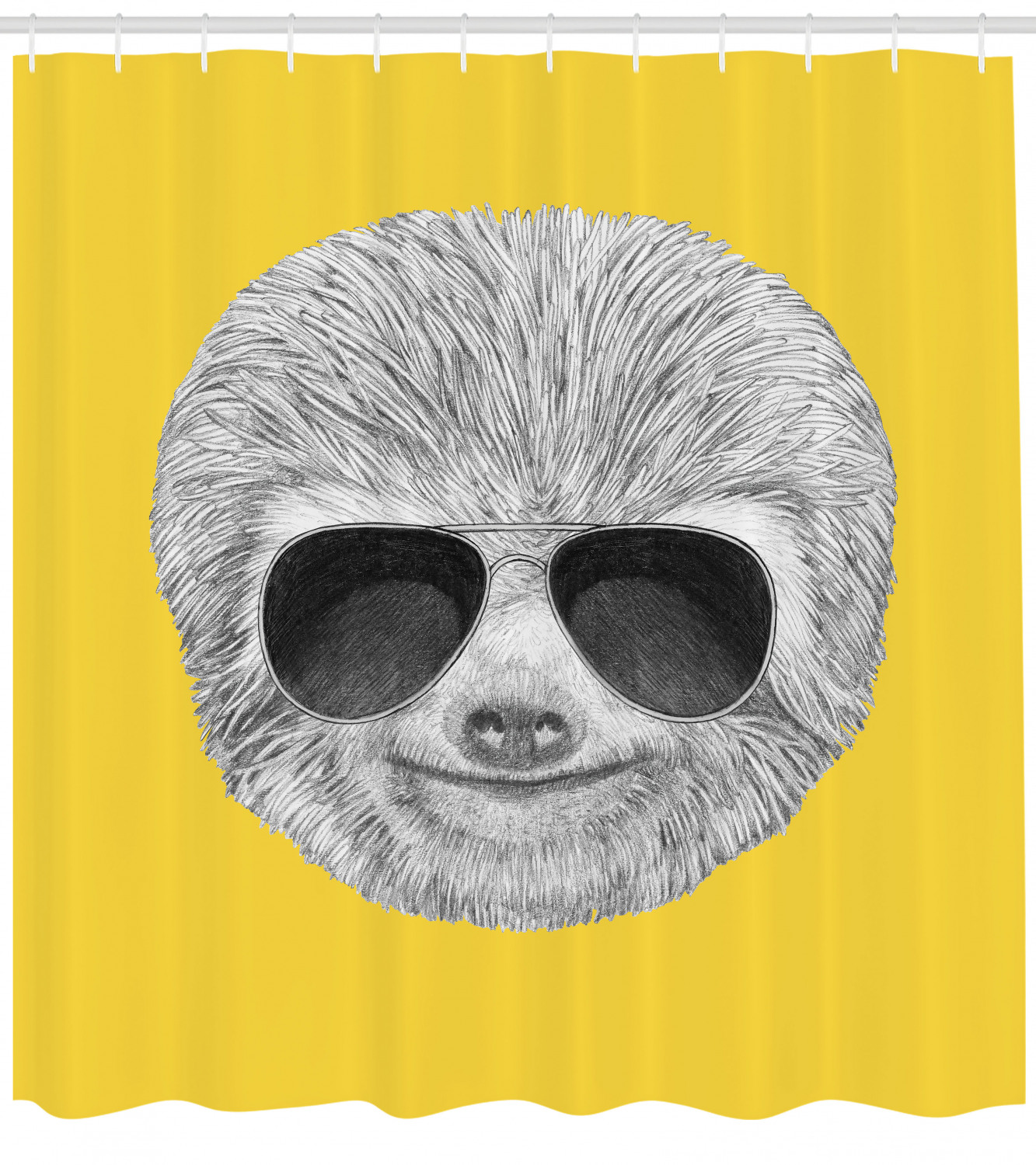 Jungle Animal Hipster Shower Curtain, Quirky and Fun Bathroom Decor